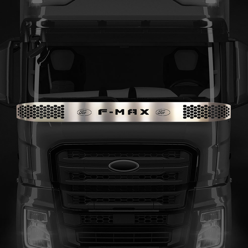 FFD157 FORD FOR PERFORATED STONE CATCHER CHROME F-MAX