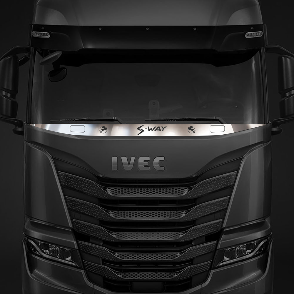 FIV156 IVECO FOR BOTTOM OF FRONT WINDOW LATH CHROME S-WAY