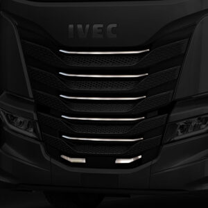 FIV171 IVECO FOR MIDDLE OF GRILL LATH CHROME 7 PCS (PRESSED) S-WAY
