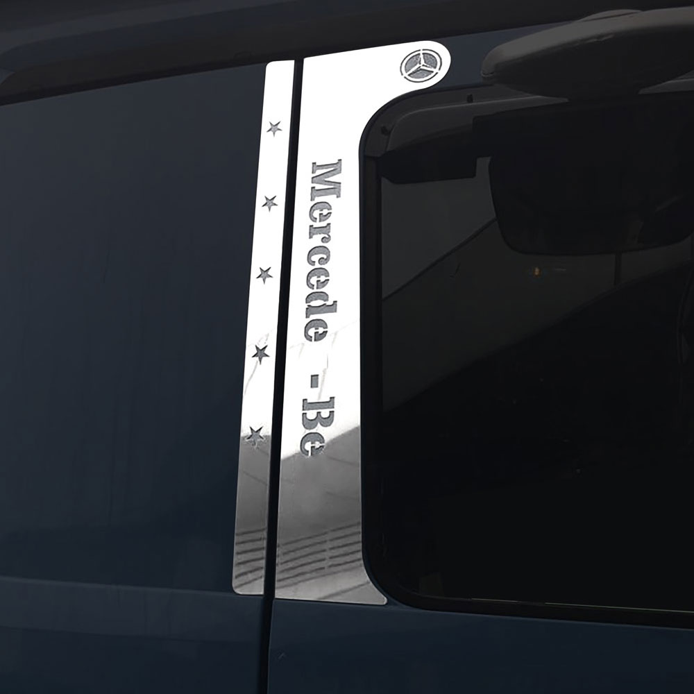 FME114 MERCEDES-BENZ FOR DOOR PILLAR M.B. CHROME ACTROS MP2/MP3