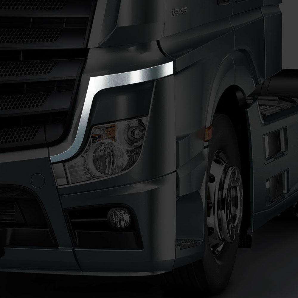 FME167 MERCEDES-BENZ FOR FRAME OF HEADLIGHT CHROME ACTROS MP4/MP5