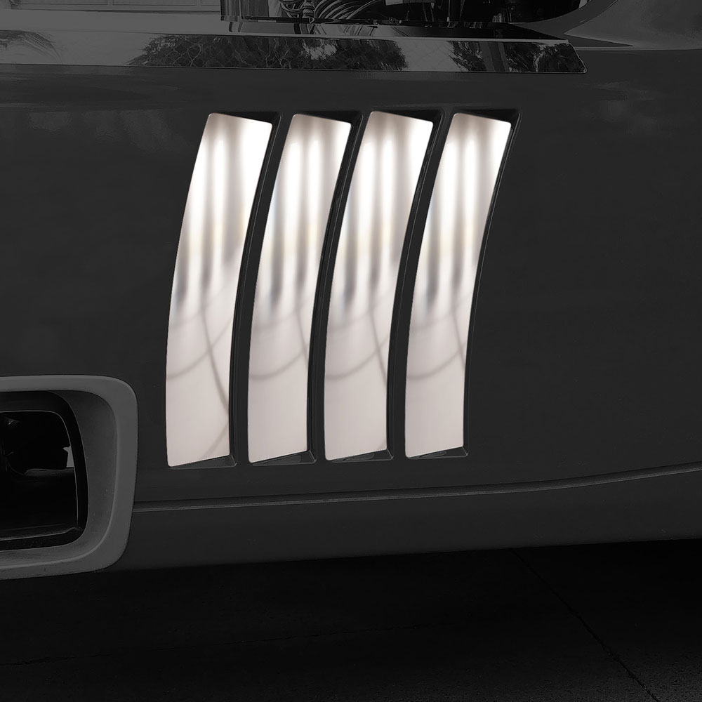 FME178 MERCEDES-BENZ FOR MIDDLE OF SIDE VERTICAL CHROME 4 PCS  ACTROS MP4/MP5