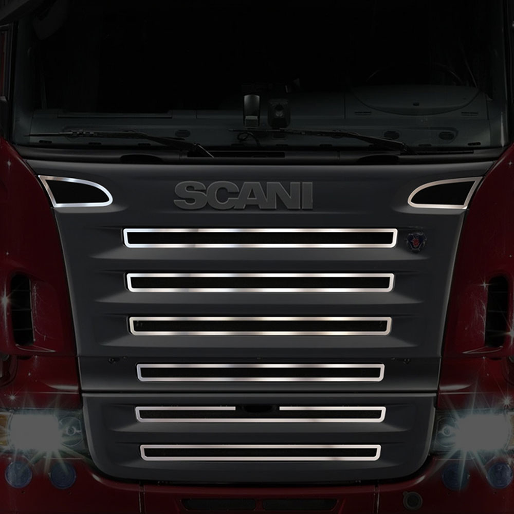 FSC123 SCANIA FOR INSIDE OF GRILL FRAME CHROME STREAMLINE