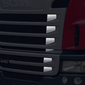 FSC129 SCANIA FOR NARROW CAB. EDGE OF GRILL CHROME 12 PIECES (PRESSED) STREAMLINE